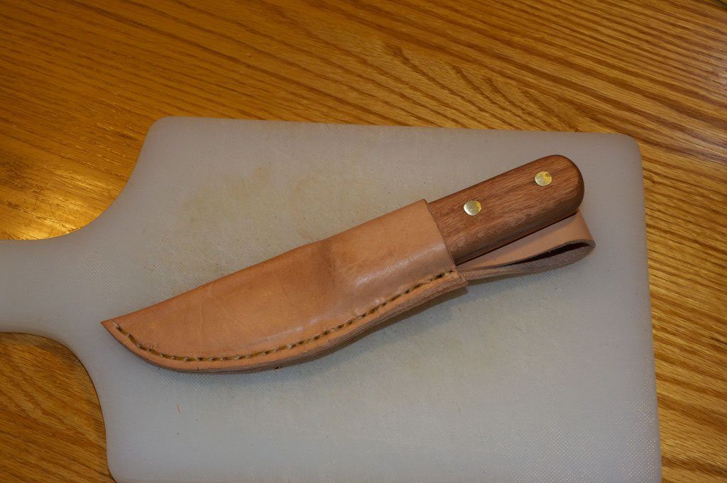 Leather knife sheath