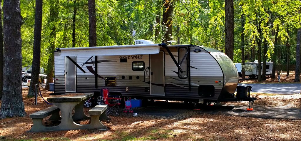 living in a camper with a family