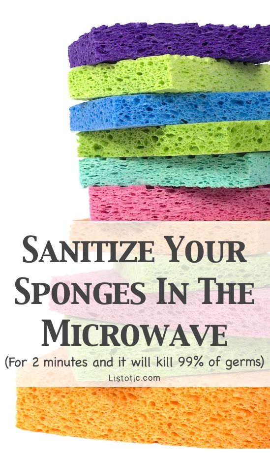 cleaning hacks sanitize sponges