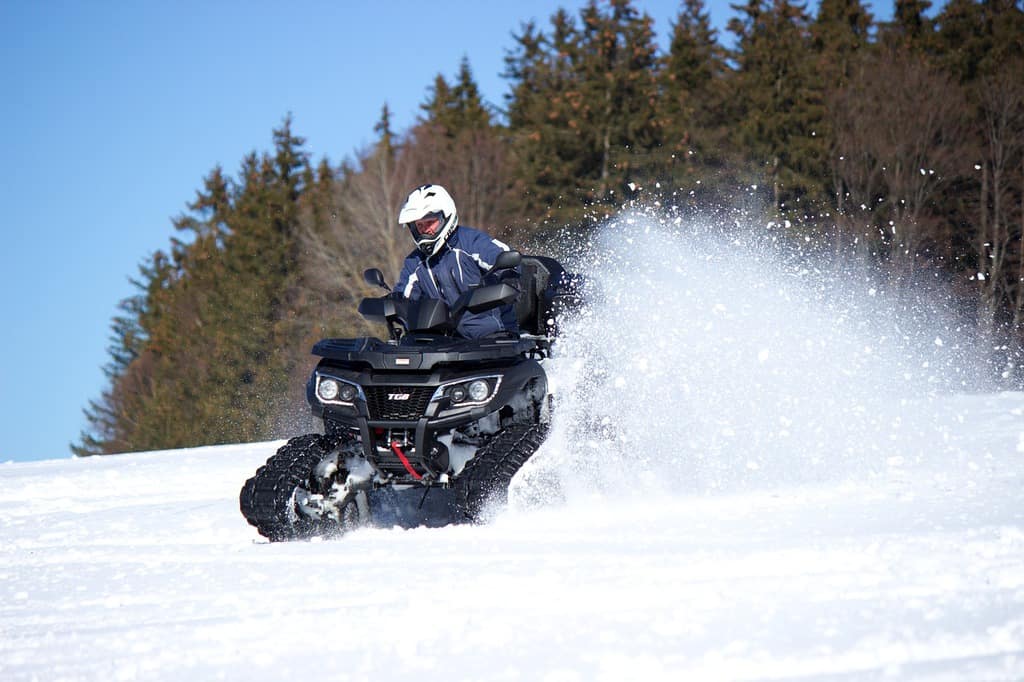 Riding ATV in the Winter